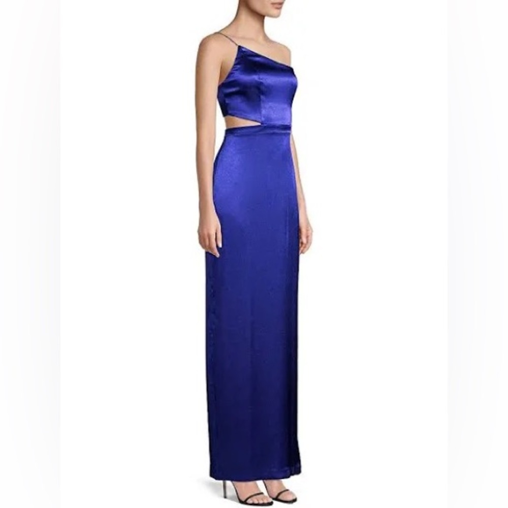 Aidan satin one shoulder gown